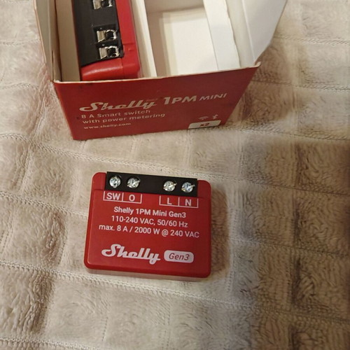 Shelly 1PM Mini Gen3 smart relays pack of 2, new with power metering