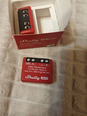 Shelly 1PM Mini Gen3 έξυπνα ρελέ σετ 2 τεμαχίων, καινούργια με μέτρηση κατανάλωσης