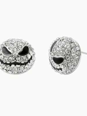 Spooky earrings new with diamond sparkle and dark silver look
