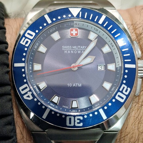 Swiss Military Hanowa wristwatch men's like new, waterproof 100 meters