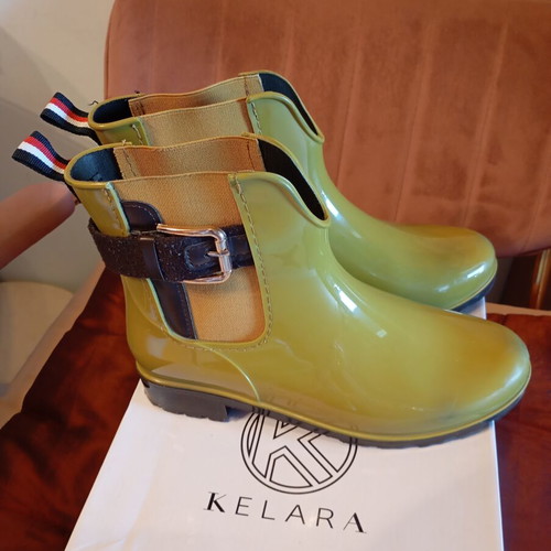 Kelara galoshes size 37 new, khaki mustard color