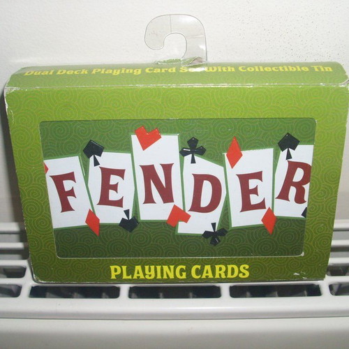 Fender Dual Playing Cards New, Collectible Set in Tin