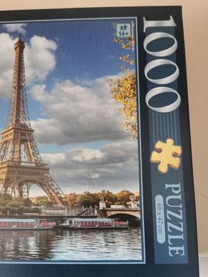 Puzzle Eiffel Tower Paris 2D, 1000 pieces, like new