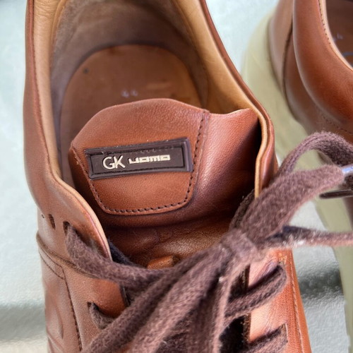 Gianna Kazakou leather shoes used, brown, size 44
