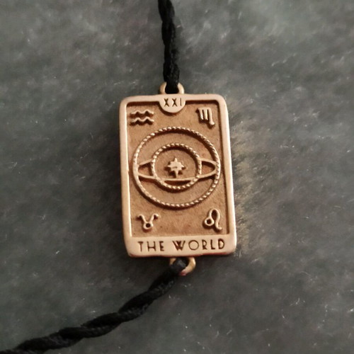 Tarot Bracelet The World gold-plated 925 silver, like new