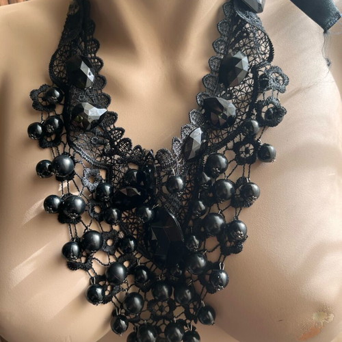 Black lace gothic necklace Bella like new