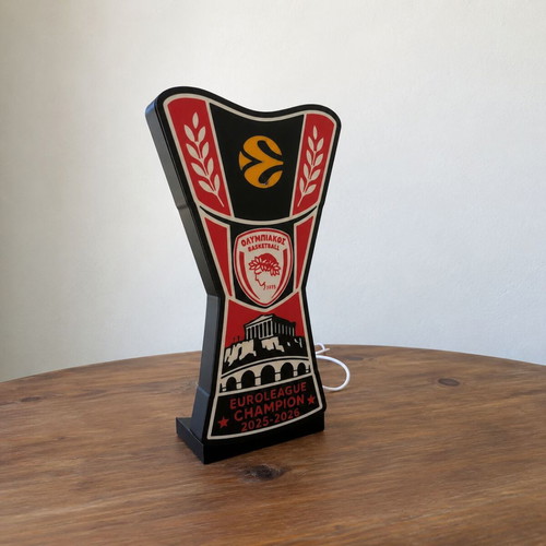 3D Light Box Olympiacos Euroleague Champion 2025-2026 like new