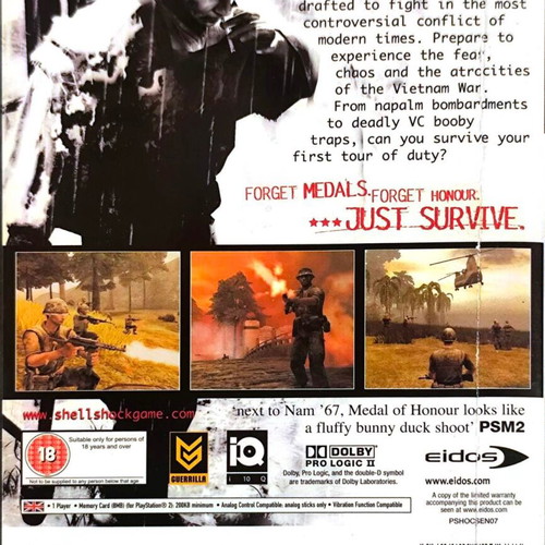 Shellshock Nam '67 PlayStation 2 game used