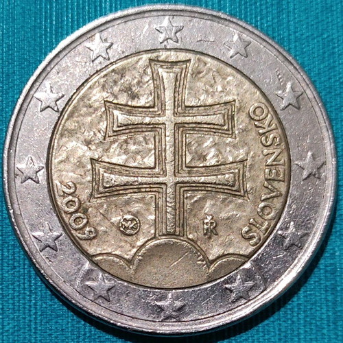 2 Euro Coin Slovakia used, year 2009
