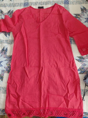 Harris Cotton linen dress like new, red, size L
