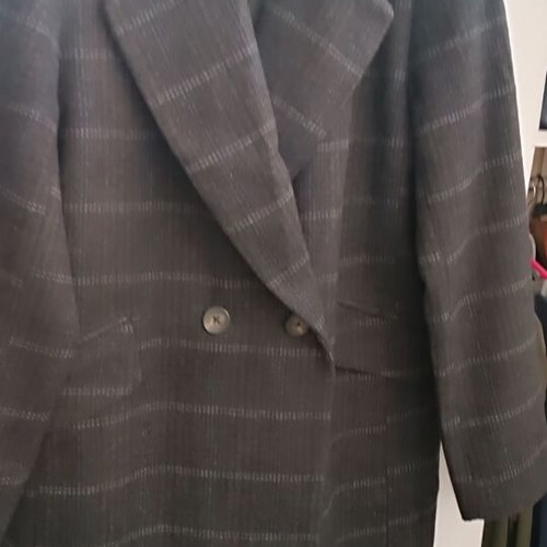 Sinsay checked coat XL grey with blue new