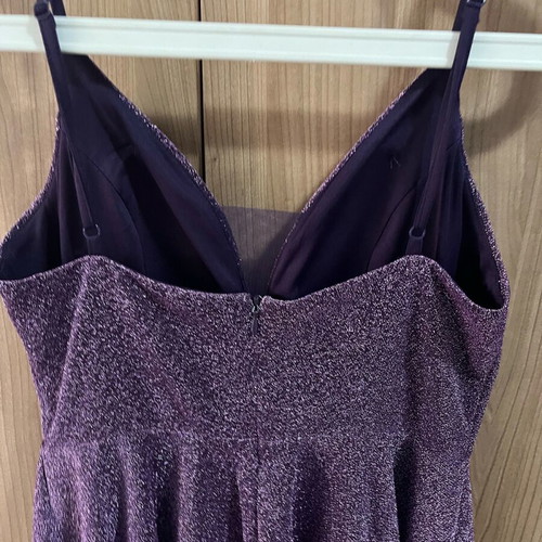 Mini dress purple glitter Shein new, size S