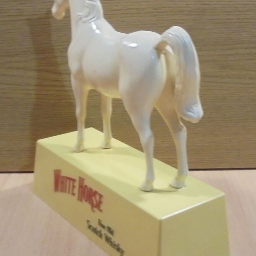 White Horse Scotch Whisky old promotional plastic statue used
