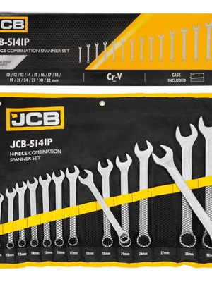 JCB Combination Spanner Set 10-32 mm 14 Pieces new