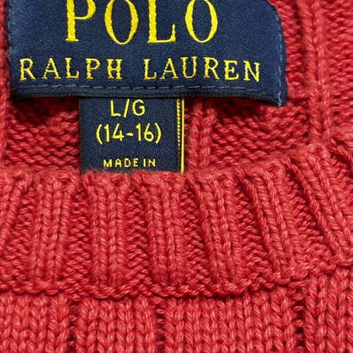 Polo Ralph Lauren cotton sweater new, Nantucket Red, XS-S