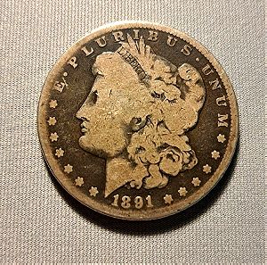 Αμερική 1 δολάριο 1891 cc Ασημένιο