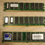 DDR 256 MB RAM μεταχειρισμένο σετ, 3 x 256 MB modules