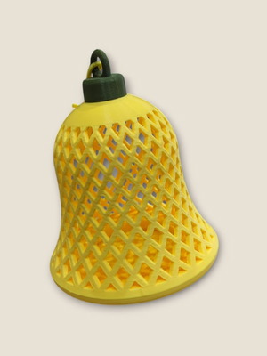 Christmas bell ornament 3D printed with LED tealight holder