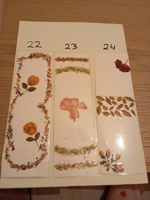 Χειροποίητοι floral σελιδοδείκτες καινούργιοι, σετ 3 τεμαχίων