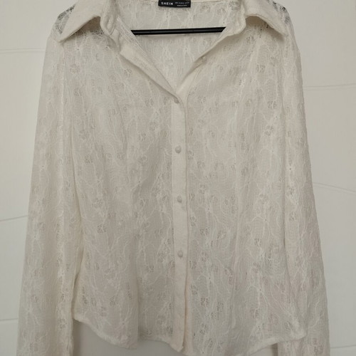 Lace shirt new, size M, white