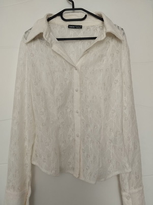 Lace shirt new, size M, white