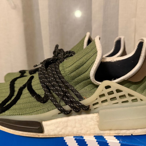 Adidas NMD Pharrell Williams Running Dog sneakers used, size 44, white green