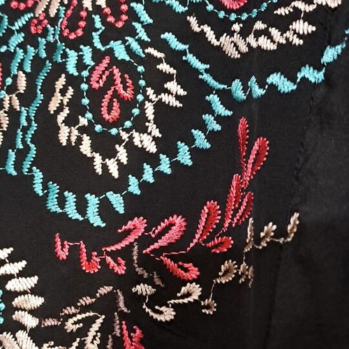 Monsoon Silk Embroidered Ruffle Top, UK 10 / EUR 38
