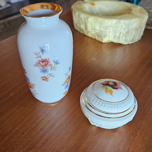 Gerold Bavaria porcelain vases new, 1950s-60s elegant set