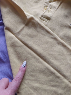 Next set with 2 polo shirts and shorts used, size 134