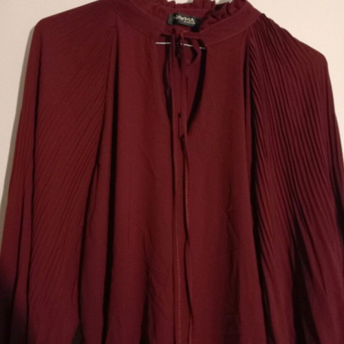 Burgundy blouse transparent, size M 38 10