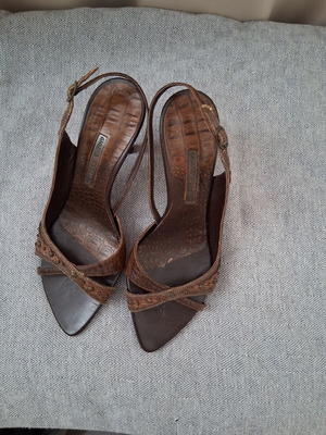 Gianna Kazakou brown platform sandals size 38 used