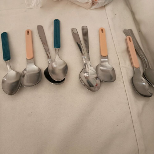 Cutlery used, set of 10 spoons, 10 knives, 10 forks
