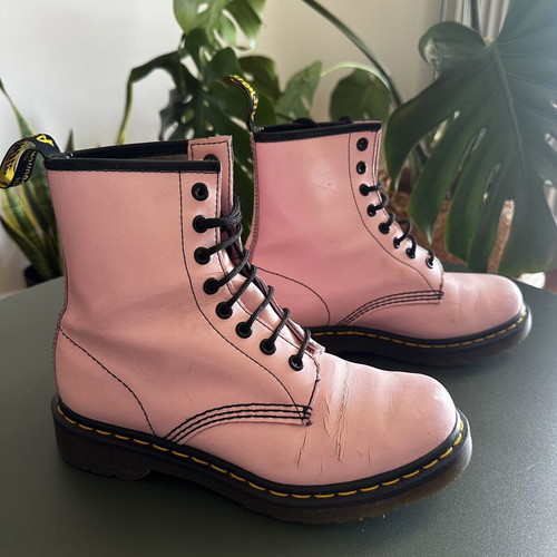Dr. Martens boots size 38 pink patent leather used