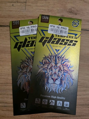 Tempered glass iPhone 16 Pro, new, pack of 2