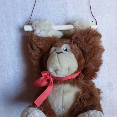 Vintage Dangle Monkey stuffed toy 35 cm like new