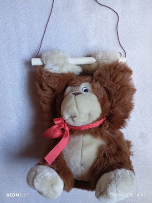 Vintage Dangle Monkey stuffed toy 35 cm like new