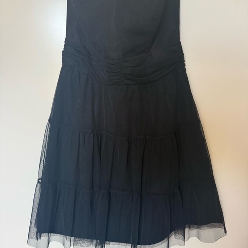 Lynne Black Strapless Dress with Tulle Like New