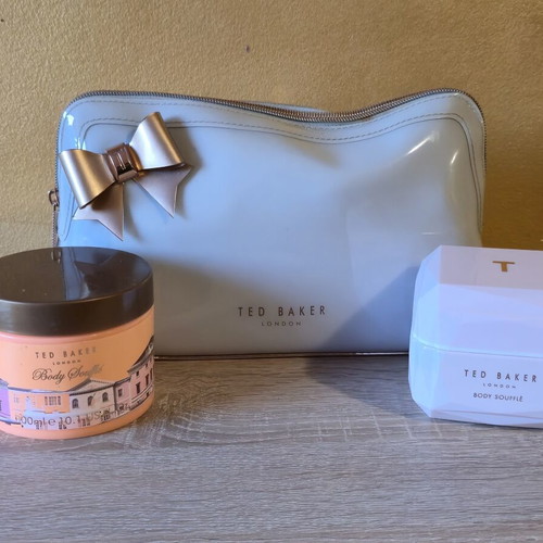 Ted Baker original cosmetic bag with body soufflé set