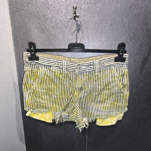 Y2K Acid Washed Striped Denim Shorts like new, size 29 Medium