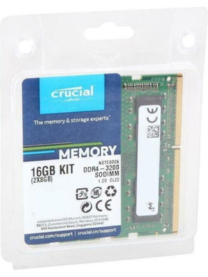 Crucial DDR4 16GB RAM με 2x8GB modules και ταχύτητα 3200 καινούργιο