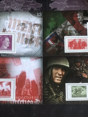 World War II History Stamp Replicas set of 4, like new