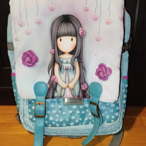 Santoro London Gorjuss Rosebud school backpack and pencil case