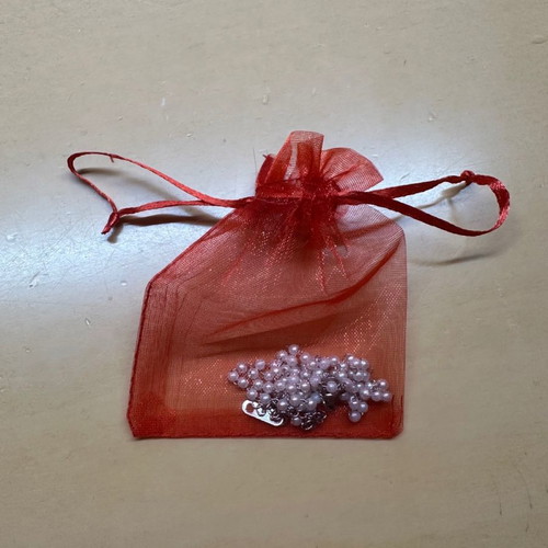 White rosary necklace new, 925 silver