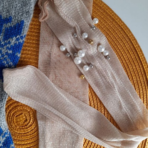 Set of new summer and winter socks, wool and nylon with pearls