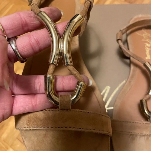 Alpe sandals like new, beige and gold, size 38