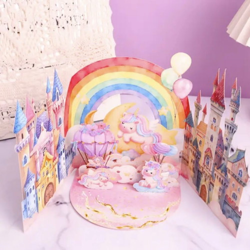 3D Greeting Card New for Baptism and Children's Party