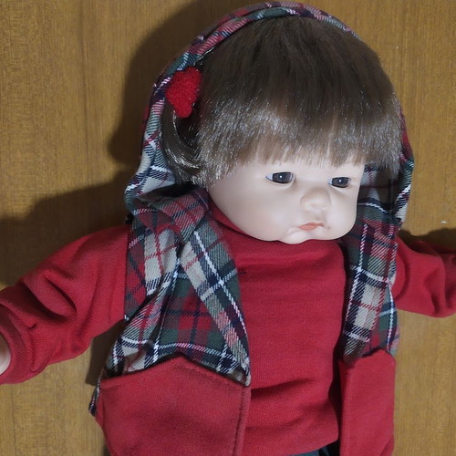 Plastic doll 48 cm height, baby girl