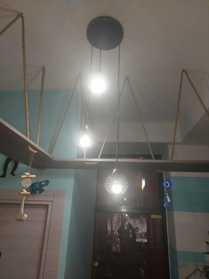 Modern ceiling light like new with adjustable height