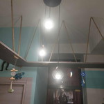 Modern ceiling light like new with adjustable height