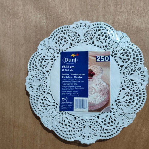 White round paper doilies Ø25cm pack of 250 new